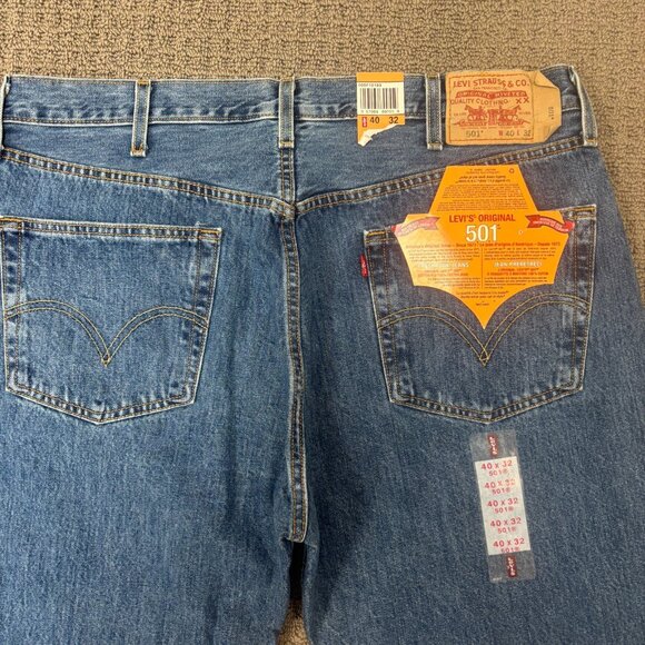 Vintage Levis 501 Jeans 40X32 Preshrunk 38X31 Mid Rise Cotton Dead Stock Mexico - Picture 6 of 9